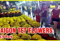 Chợ hoa tết công viên 23/9 ban đêm saigon