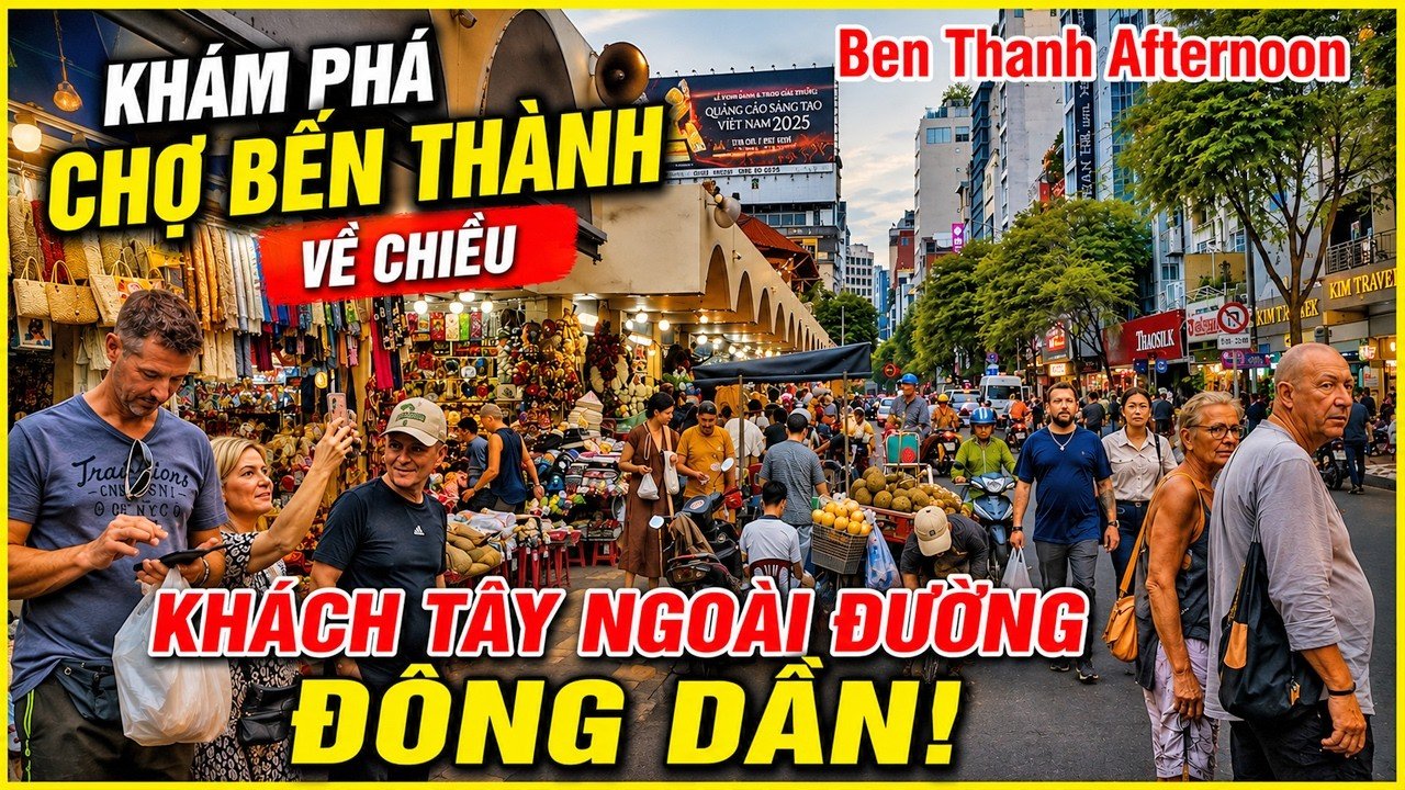 Buổi chiều nhộn nhịp quanh chợ bến thành với khách tây 1 Maxresdefault 95